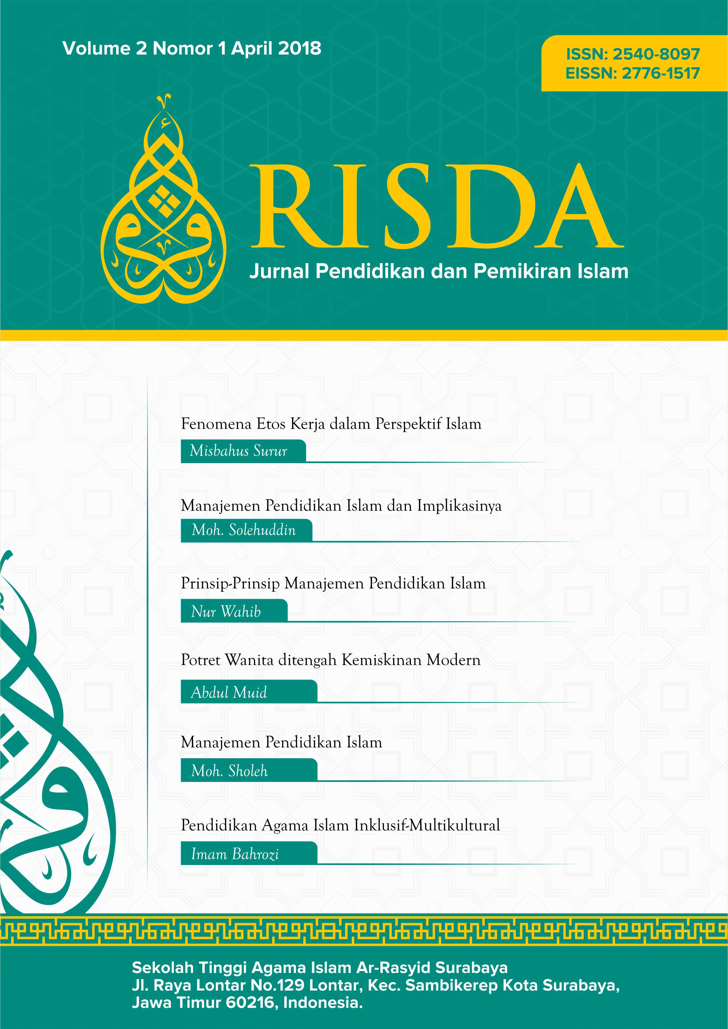 					View Vol. 2 No. 1 (2018): April
				