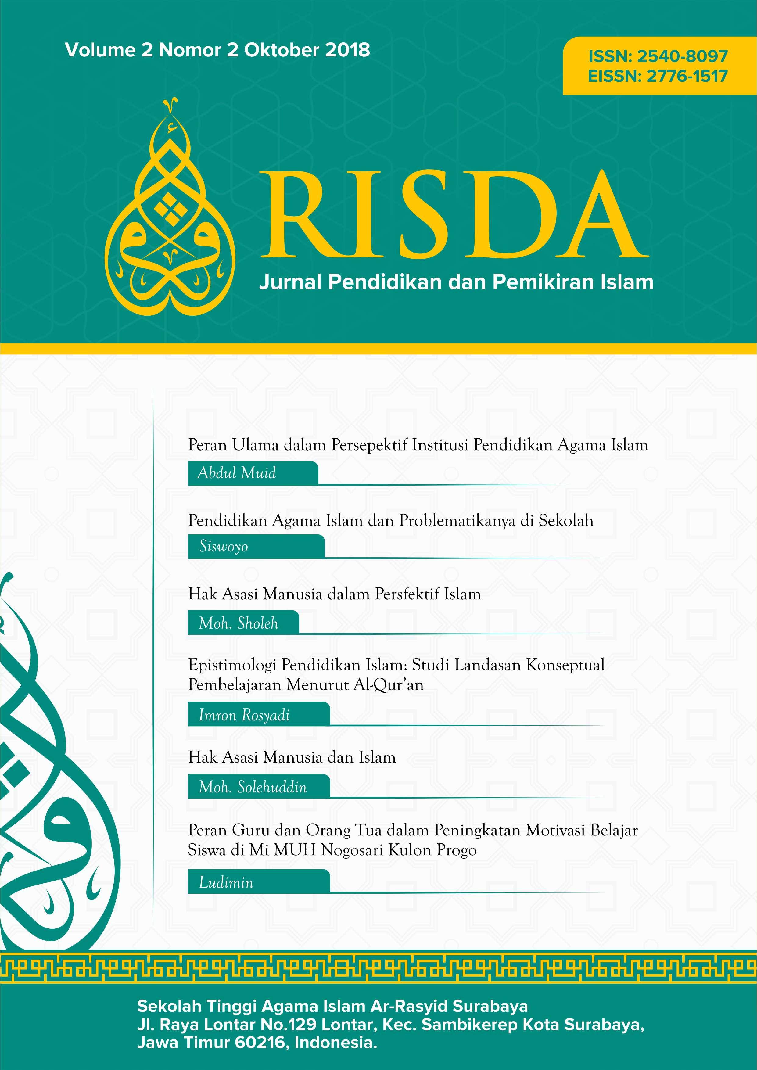 					View Vol. 2 No. 2 (2018): Oktober
				